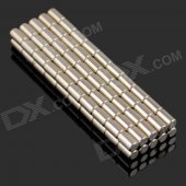 3 x 5mm NdFeB Neodymium Magnet Circular Cylinder DIY Puzzle Set - Silver (100 PCS)