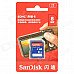Genuine SanDisk SDHC SD Memory Card (8GB / Class 4)