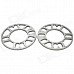 8mm Zinc Alloy Wheel Hub Gasket - Silver (2 PCS)