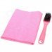 Embossed PVA Cleaning Cloth / Towel w/ Brush for Car - Pink Embossed PVA Cleaning Cloth / Towel w/ Brush for Car - Pink