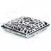 Fashion Leopard Print Stainless Steel Cigarette Case - White + Black