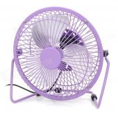 Lileng-819 Mini USB Powered 3-Blade 1-Mode Fan - Purple + Silver + Black