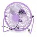 Lileng-819 Mini USB Powered 3-Blade 1-Mode Fan - Purple + Silver + Black