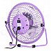 Lileng-819 Mini USB Powered 3-Blade 1-Mode Fan - Purple + Silver + Black