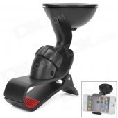 WF-319-1 Multi-Functional 360 Degree Rotational Car Mount Holder for Cell Phone / GPS - Black