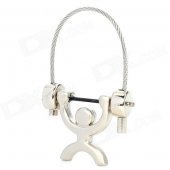 MW67 Novelty Fashionable Weightlifting Style Zinc Alloy Key Ring - Silver