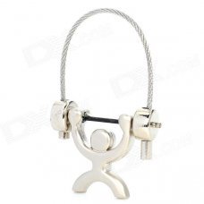 MW67 Novelty Fashionable Weightlifting Style Zinc Alloy Key Ring - Silver