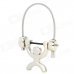 MW67 Novelty Fashionable Weightlifting Style Zinc Alloy Key Ring - Silver
