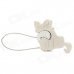 1098 Novelty Fashionable Cat-eating-fish Style Zinc Alloy Key Ring - Silver