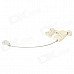 1098 Novelty Fashionable Cat-eating-fish Style Zinc Alloy Key Ring - Silver