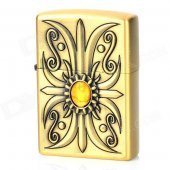 KANTAI Crystal-inlaid Cross Sword Pattern Copper Zinc Alloy Kerosene Oil Lighter - Bronze