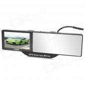 5" TFT Car Rearview GPS w/ Bluetooth / Built-in 4GB TF Memory / FM Transmitter - Black