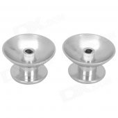 Replacement Aluminum Alloy Joystick 3D Rocker Caps for Xbox360 Controller - Silver (2 PCS)