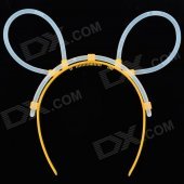 MXZ-003 Cute Stylish Glow-in-the-dark DIY Plastic Hair Band w/ Glow Stick - Yellow + Transparent