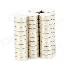 3 x 1mm NdFeB Neodymium Magnet Circular Cylinder DIY Puzzle Set - Silver (50 PCS)
