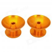 Replacement Aluminum Alloy Joystick 3D Rocker Caps for Xbox360 Controller - Golden (2 PCS)