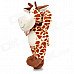 Lazy Cute Cow Style Hands-in-Head Filled PP Cotton Toy w/ Suction Cup - Brown + Beige + White
