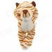 Cute Sleeping Tiger Plush Doll Toy /w Suction Cup - White + Beige + Brown