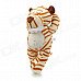 Cute Sleeping Tiger Plush Doll Toy /w Suction Cup - White + Beige + Brown