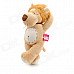 Cute Corrupt Sleep Lion Style PP Cotton Doll Toy w/ Suction Cup - Brown + Beige