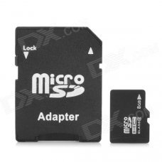 High Speed Memory TF / Micro SDHC Car w/ TF to SD Card Adapter (8GB / Class 10)