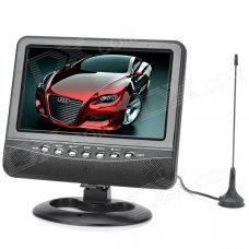 PTV702 7" TFT LCD 16:9 Portable TV w/ FM / SD / USB 2.0 / AV-in / AV-out - Black + Silver (EU Plug) PTV702 7" TFT LCD 16:9 Portable TV w/ FM / SD / USB 2.0 / AV-in / AV-out - Black + Silver (EU Plug)
