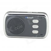 iPlenty i530 Car Bluetooth V4.0 Sun Visor Mount Handsfree Speaker w/ Car Charger - Black + Grey