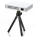Portable Mini HDMI Analog RGB DLP Projector w/ Tripod - White + Silver (US Plug / 100~240V) Portable Mini HDMI Analog RGB DLP Projector w/ Tripod - White + Silver (US Plug / 100~240V)