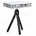 Portable Mini HDMI Analog RGB DLP Projector w/ Tripod - White + Silver (US Plug / 100~240V) Portable Mini HDMI Analog RGB DLP Projector w/ Tripod - White + Silver (US Plug / 100~240V)