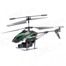 WLtoys V398 3.5-CH IR Remote Control Missiles Launching R/C Helicopter w/ Gyro / LED - Black + Green WLtoys V398 3.5-CH IR Remote Control Missiles Launching R/C Helicopter w/ Gyro / LED - Black + Green