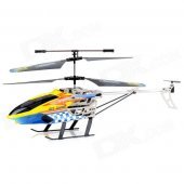 HUAJUN W908-8 3.5-CH IR Remote Control Aluminum Alloy R/C Helicopter w/ Gyro - Yellow + Black + Blue