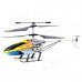HUAJUN W908-8 3.5-CH IR Remote Control Aluminum Alloy R/C Helicopter w/ Gyro - Yellow + Black + Blue HUAJUN W908-8 3.5-CH IR Remote Control Aluminum Alloy R/C Helicopter w/ Gyro - Yellow + Black + Blue