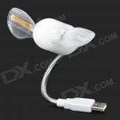 Flexible USB Powered LED Light Fan - White + Silver