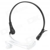 3.5mm Neckband Anti-noise Throat Sense Air Conducting Headphone w/ Microphone - Black + Translucent