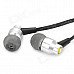 AWEI ES800M Stylish In-ear Subwoofer Earphone Headset - Silver + Black (128cm)