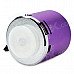 Z-12 Mini Music Speaker w/ FM Radio - Purple + Silver Z-12 Mini Music Speaker w/ FM Radio - Purple + Silver