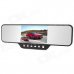 4.3" TFT 360 Degree Panorama Dual Lens Car Rearview Mirror DVR Camcorder - Black