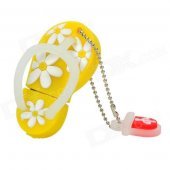 Cute Flip Flops Style USB Flash Disk - Yellow + White (8 GB)