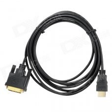 DVIMale to HDMI 1.4 Male Digital HD Connection Cable - Black + Golden DVIMale to HDMI 1.4 Male Digital HD Connection Cable - Black + Golden