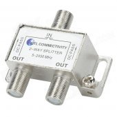 5~2450MHz 1-In 2-Out Distributor for SATV - Silver + White