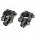 Aluminum Bike Motorcycle Handle Bar Mount Clamp Holder for Rearview Mirror - Black (Pair) Aluminum Bike Motorcycle Handle Bar Mount Clamp Holder for Rearview Mirror - Black (Pair)