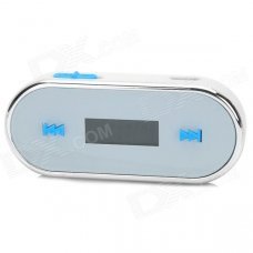0.8" LCD Rechargeable Car FM Transmitter for Iphone 5 / HTC - Black + Silver + Blue (3.5mm Plug) 0.8" LCD Rechargeable Car FM Transmitter for Iphone 5 / HTC - Black + Silver + Blue (3.5mm Plug)