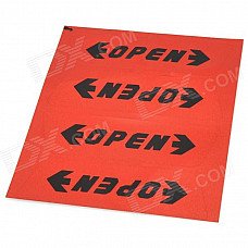 Reflective "OPEN" Car Anti-Crash Door Guard Protectors Sticker - Red + Black (4 PCS / 10 x 3cm) Reflective "OPEN" Car Anti-Crash Door Guard Protectors Sticker - Red + Black (4 PCS / 10 x 3cm)