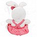 Cute Sweet Lovers Plush Rabbit Doll Toys - White + Pink + Blue (2 PCS)