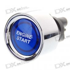 Blue Light Push Start Ignition Switch for Racing Sport (DC 12V)