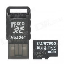 Transcend Class 4 16GB Micro SD / TF Card w/ Card Reader
