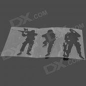 FIL Army Soldiers Style Car Sticker - Black