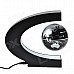 8.5cm Rotation Magnetic Levitation Globe - Black + Silver (EU Plug / AC 100~240V)