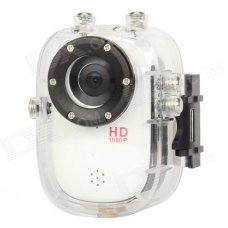 F10 1.5" LTPS Waterproof 1080p 5.0 MP CMOS Sport DVR Camcorder w/ G-sensor / TF / Mini HDMI - White F10 1.5" LTPS Waterproof 1080p 5.0 MP CMOS Sport DVR Camcorder w/ G-sensor / TF / Mini HDMI - White