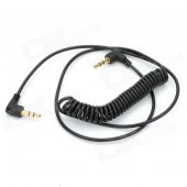 3.5mm Male to 3.5mm Male Spring Audio Connection Cable - Black (191cm)
